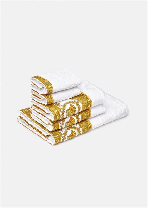 versace white towel|Versace hand towels.